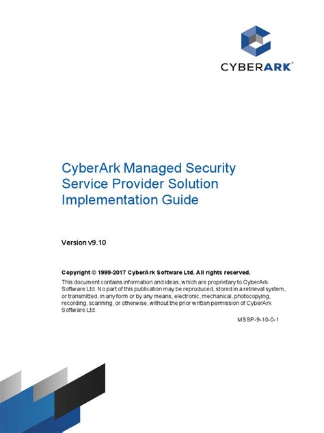 After you have created the new plugins, you can import them into the PVWA. . Cyberark implementation guide pdf